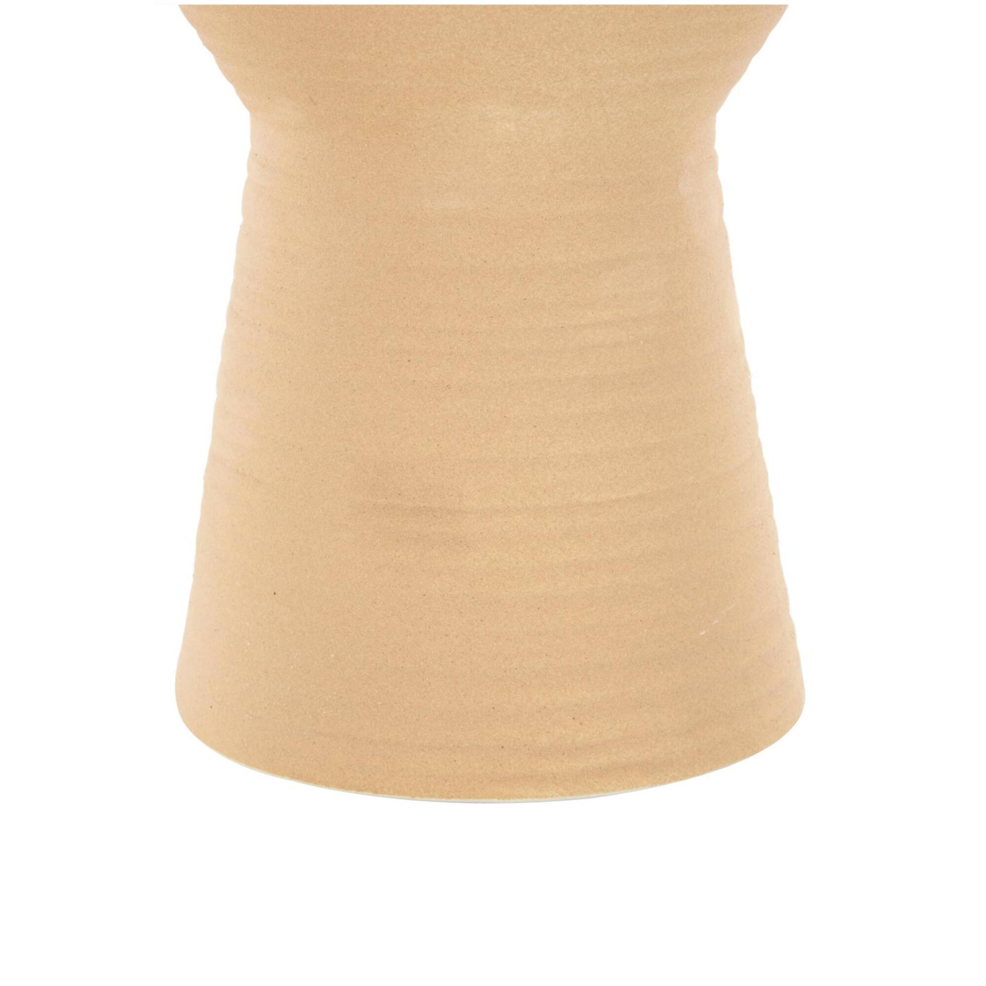 Ceramic Ribbed Cone Shaped Vase Set